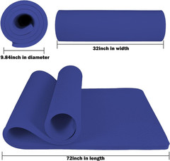 4/5 Inch TPE Yoga Mat Fitness & Exercise Mats Large Size 72″L X 32″W Non-Slip An