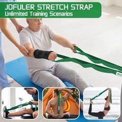 Stretching Strap for Physical Therapy and Home Rehab, 10 Loops NonElastic Yog…