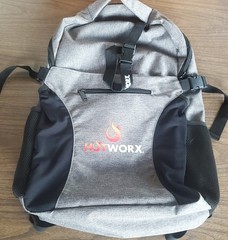 HOTWORX Yoga Mat Backpack Bag Gray Hot Yoga Pilates Cycling Strap Zip Up Pockets