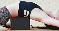 MUNE EVA Yoga Block Non-Slip Surface Easy Grip Black Brick Set of 2