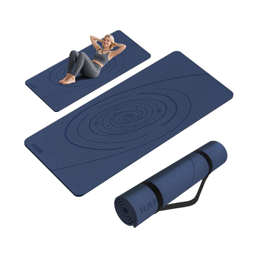 Large Yoga Mat Thick, 76″x32″x0.31″Wide POE Exercise Mat with Non-S… Fast Ship