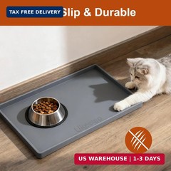 ukeetap Extra Thick Silicone Mat Waterproof with Raised Edge 19″ x 12″, BPA Free