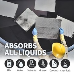 Oil Absorbent Pads – 9.8 x 13 Inch-Universal Leak, Drip, and Spill 10 x 13 Inch