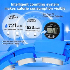 Infinity Hoop/Fit Hoop Weighted Waist Circle with 11/18 Links(30-50 Inch) for…