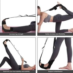 Yoga Stretching Strap Leg Foot Flexibility Band Rehab Pilates Exercise Tool