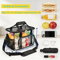 Clear Lunch Bags For Work, Transparent Lunch Bag Stadium Approved, Clear Bag