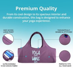 Yoga Bag, Balance, Exercise tote, large mat carrier with shoulder strap and i…