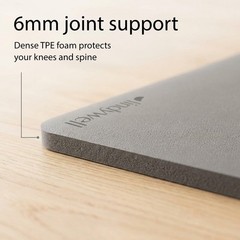 Lindywell Pilates Powerhouse Workout Mat – Non-Slip Yoga 6mm, Charcoal