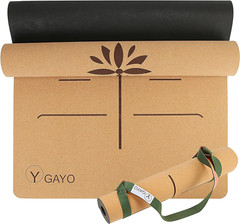 Eco-Friendly Yoga Cork Mat | 5mm Thick, Non-Slip, Extra Support & Alignment Line