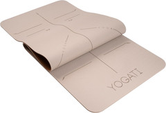 YOGATI® Yoga Mat with Strap with Alignment Lines. Home Workout Mat for Women, Me