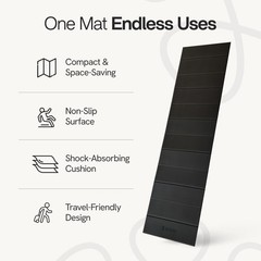 Folding Yoga Mat, TPE Folding Yoga Mat, Foldable Exercise Mat for Yoga, Pilat…