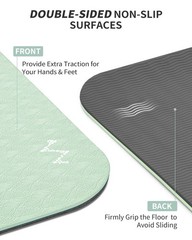 Large Yoga Mat (6’x 4′), Extra Wide Workout Mat for Men and , 1/3 &1/4 Thick …