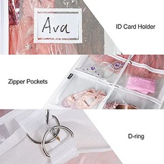 Clear PVC Dance Costume Bags () Garment Bag 40 Inch for 3 Pack 40″Clear White