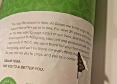 Gaiam Premium Print Yoga Mat 5MM Stabilizing Grip – Extra Thick 68″ x 24″ Gray