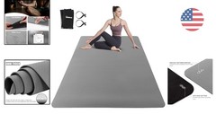 Oversized Yoga Mat 72″ x 48″ Extra Thick TPE – Perfect for Comfortable Workouts