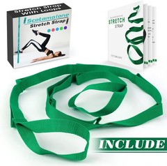 Stretching Strap Yoga Strap Physical Therapy for Home Workout, Exercise, Pila…
