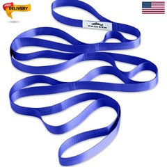 Non-Elastic Stretching Strap with Loops for Physical Therapy & Rehab, Knee Hi…