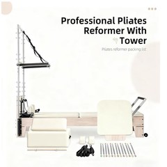 Pilates Reformer, Wooden Reformer Pilates Machine with Tower & Mat Brand New