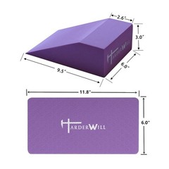 Harderwill 5 In 1 Yoga Foam Wedge Blocks (Pair), Calf Raise Block, Yoga Knee …