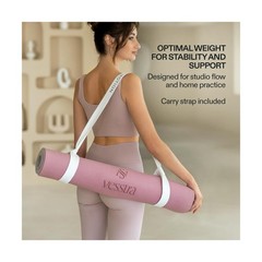 Premium Yoga Mat – Sweat-Activated Non-Slip PU Grip I Natural Rubber Base