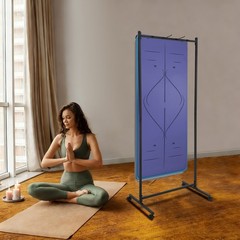 Yoga Mat Holder Hanging, Floor Rolling Yoga Mat Cart Large Capacity Storage Rack