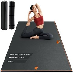 Extra Thick Large Exercise Mat 6’x4’/7’x5’/10’x6′ – Non-Slip, Shock Absorbent fo