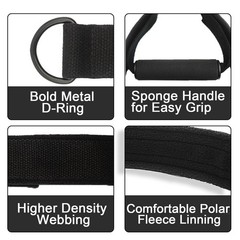 Pilates Double Loop Straps for Pilates Reformer, Fitness Metal D Ring Straps …