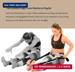 YOGA-EVO Elastic Stretching Strap with Loops for Physical Therapy – Stretch & Ac