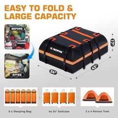 20 Cubic Feet Waterproof Car Luggage for Rooftop Cars
