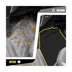 Floor Mats for Ranger XD 1500 Crew 2024+,TPE Front & Rear Row Floor Liners