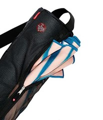 Breathe Easy Full Zip Yoga Mat Carrier Bag – With Pocket, Adjustable Black