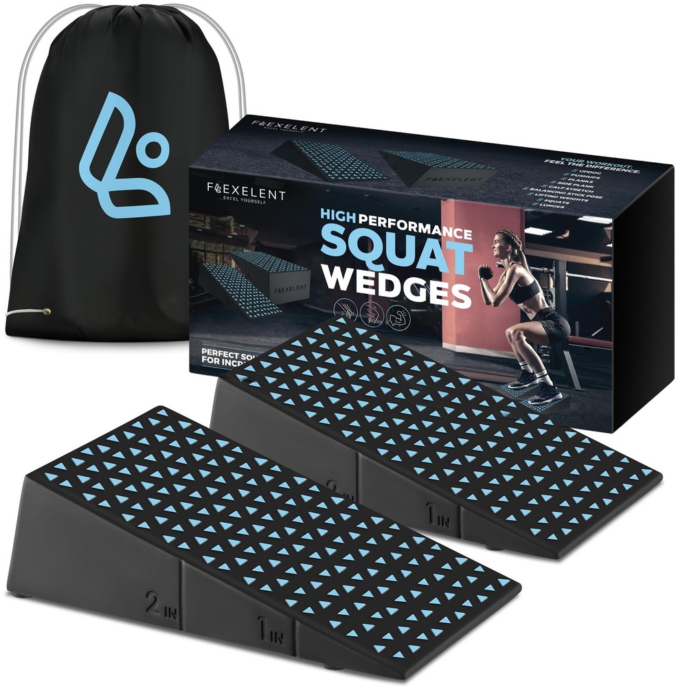 Squat Wedge Block Pair – Heel Elevated Squat Wedge for Deeper Squats, Heavy L…