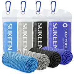 Sukeen 4 Pack Cooling Towels 40X12 Cooling Neck Wraps Ice Towel Soft Breathable