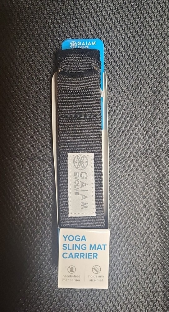 Evolve by Gaiam Yoga Mat Sling NO-Hands Exercise Mat Carrier Black