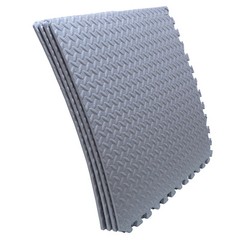 Exercise Mat EVA Foam Interlocking Tiles Gym Flooring Fitness Yoga Workout Gray