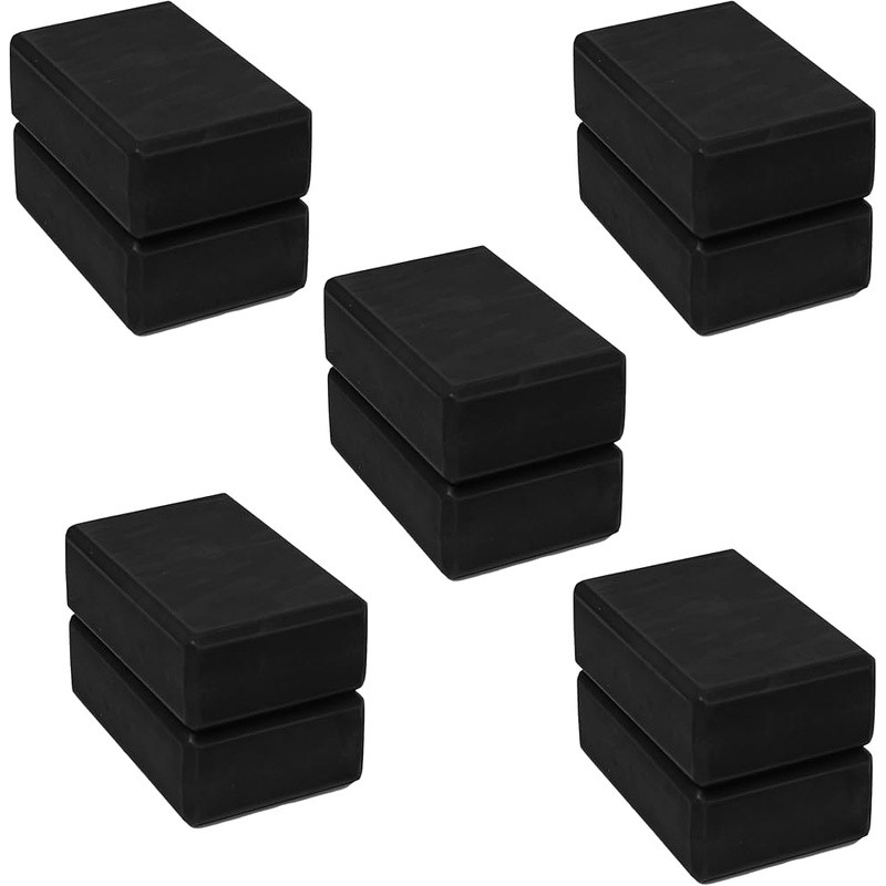 Yoga Blocks Set of 10 EVA Foam Durable Non-Slip Supportive Exercise Accessories