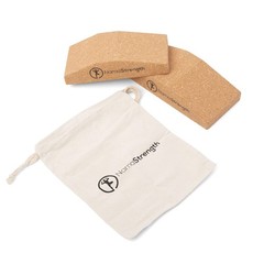 Cork Yoga Wedge Block – Non-Slip Wrist Support, Set of 2