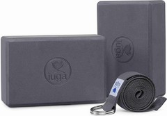 Yoga Blocks 2 Pack with Strap – Non-Slip High Density for Strength & Balance