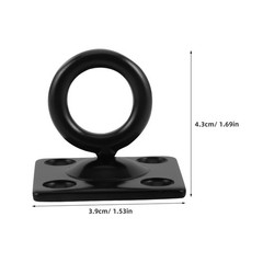 5Pcs Black Metal Ceiling Swing Mount Hooks with Strong Load Bearing Capacity