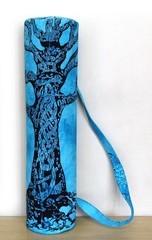 Blue Tree Yoga Mat Carrier Bags Hippie Mandala Cotton Bags With Shoulder Strap