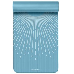 Solana Yoga Mat 1″ & 1/2″ Thick w/Nylon Strap for Men & Women Blue Mist 1 inch