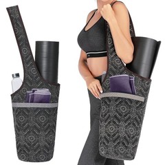 Yoga Mat Bag With Large Side Inner Zipper Pocket Carriers Tote Gym Fitness