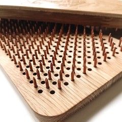 Wooden Oak Sadhu board with Copper nails “Metatron’s Cube” Foot massage Reflexol
