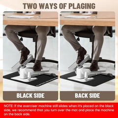 Under Desk Elliptical Mat – Non-Slip Exercise Equipment for 1, Black 1 Pc