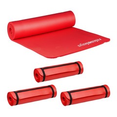 Relaxdays Yoga Mat 180×60 cm, Pilates, Fitness, Stretching, Carrying Strap, Non-