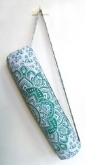 Green Ombre Mandala Yoga Mat Carrier Bag Hippie Mandala Cotton Bag With Shoulder