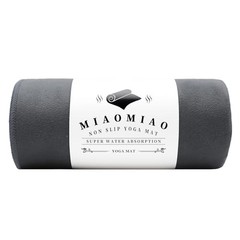 Carbon Grey Non-Slip Hot Yoga Towel Set by MIAOMIAO – Microfiber – Non-Slip