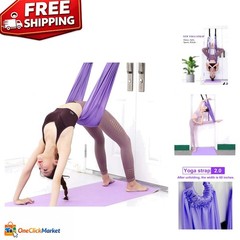 Yoga Stretch Strap – Adjustable 67″ x 60″ Backbend & Flexibility Trainer
