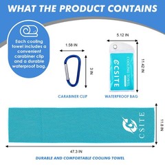 Csite 6 Pack Cooling Towels 47X12 For Neck And Face Ice Towel For Hot Weather