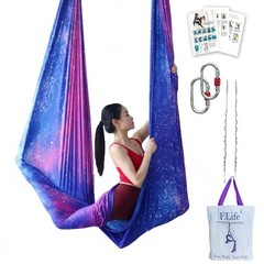 Aerial Yoga Hammock 5.5 yards Premium Aerial Silk Fabric Yoga Swing for Antig…